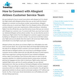 Allegiant Airlines Customer Service +1-855-653-5006