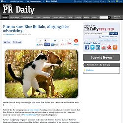 Purina sues Blue Buffalo, alleging false advertising