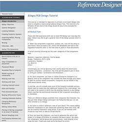 Allegro PCB Design Tutorials