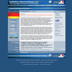 07/12 > BE Allemagne 579 > L'agriculture urbaine produit-elle des légumes de bonne qualité ?