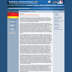 2008/12/10 > BE Allemagne 415 > Quelle est la vraie toxicité de l'arsenic ?