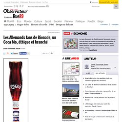 Les Allemands fans de Bionade, un Coca bio, éthique et branché