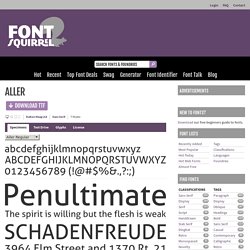 Free Font Aller by Dalton Maag Ltd