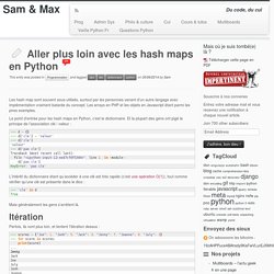 Aller plus loin avec les hash maps en Python
