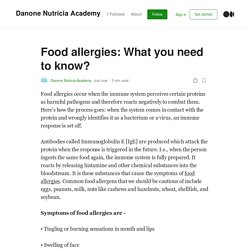 Food allergies: What you need to know?