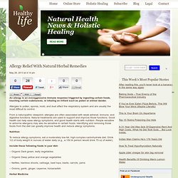 Allergy Relief With Natural Herbal Remedies