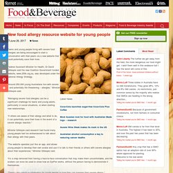 New food allergy resource website for young people