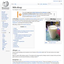 Milk allergy
