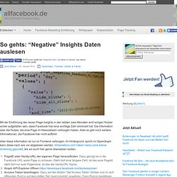 So gehts: “Negative” Insights Daten auslesen