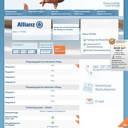 Allianz Pflegeversicherung PZT Best - Testsieger Stiftung Warentest