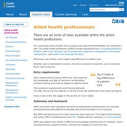 Allied health professionals