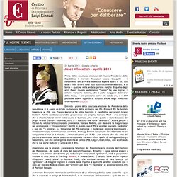 Asset Allocation - aprile 2013 - Centro Einaudi
