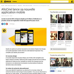 AlloCiné lance sa nouvelle application mobile