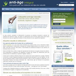 Allopathie naturelle anti-age : bicarbonates, magnesium, oxygene