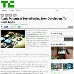Apple Patents A Tool Allowing Non-Developers To Build Apps