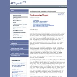 Thyroid Disorders & Treatments - Hypothyroidism
