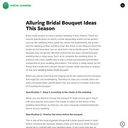 Alluring Bridal Bouquet Ideas This Season