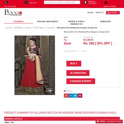Alluring Red Color Wedding Wear Designer Lehenga Choli - Lehenga - Ethnic Wear - Women - FASHION