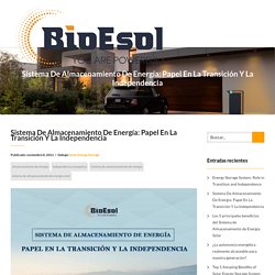 Sistema De Almacenamiento De Energía: Papel En La Transición Y La Independencia