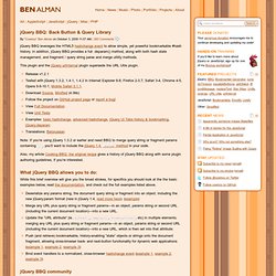 jQuery BBQ: Back Button & Query Library