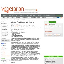 Almond Feta Cheese with Herb Oil Recipe