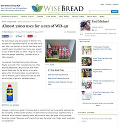 Almost 2000 Uses For WD 40