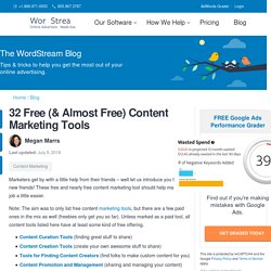 32 Free (& Almost Free) Content Marketing Tools