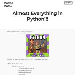 Almost Everything in Python!!! – Head to Head…