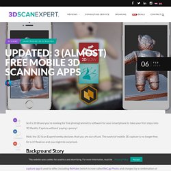 3 (almost) Free 3D Scanning Apps that don't need extra hardware in 2018