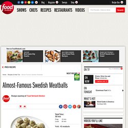 Almost-Famous Swedish Meatballs Recipe : Food Network Kitchens