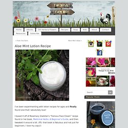 Aloe Mint Lotion Recipe