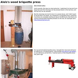Alois's wood briquette press