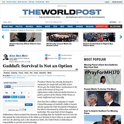 Alon Ben-Meir: Gaddafi: Survival Is Not an Option