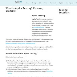 What is Alpha Testing? Process, Example