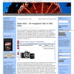 Sony Alpha 850 - 3fps version of Alpha 900