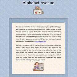Alphabet Avenue