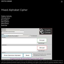 Mixed Alphabet Cipher - Crypto Corner