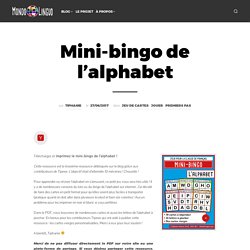 Mini-bingo de l'alphabet