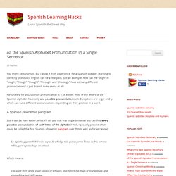 All the Spanish Alphabet Pronunciation in a Single Sentence