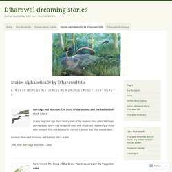 Stories alphabetically by D’harawal title – D'harawal dreaming stories