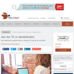 User des TIC en alphabétisation - Sociétés - 10 septembre 2020
