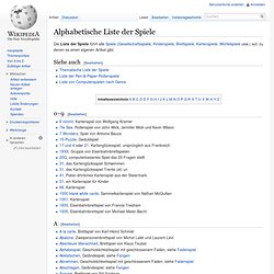 Alphabetische Liste der Spiele