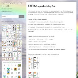 ABC Me! alphabetizing fun