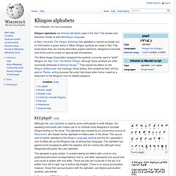 Klingon writing systems