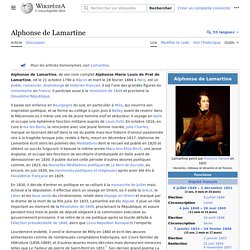 Alphonse de Lamartine