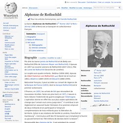 Alphonse de Rothschild 1827-1905