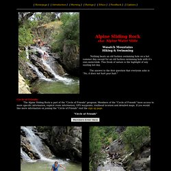 Alpine Sliding Rock - Hiking & Swimming