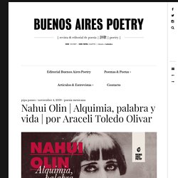 por Araceli Toledo Olivar – Buenos Aires Poetry
