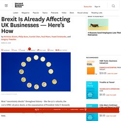 Brexit Is Already Affecting UK Businesses — Here’s How