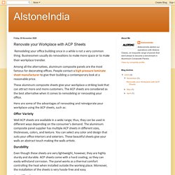 AlstoneIndia: Renovate your Workplace with ACP Sheets